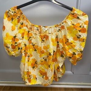 Citrus Summer Boho Crop Top